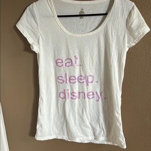 Eat. sleep. Disney cap sleeve top women’s Small